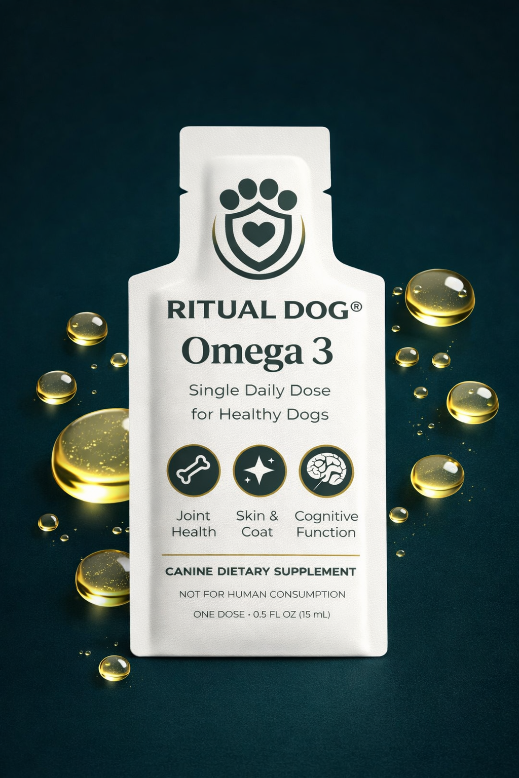 Ritual Dog Omega 3 sachet with oil beads